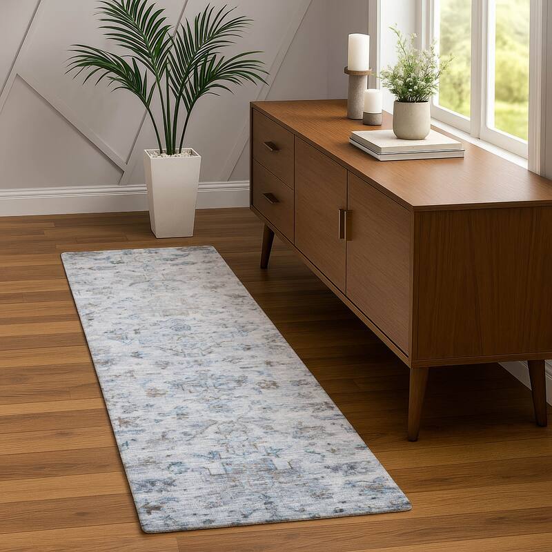 Machine Washable Indoor/ Outdoor Traditional Chelsea Chantille Rug