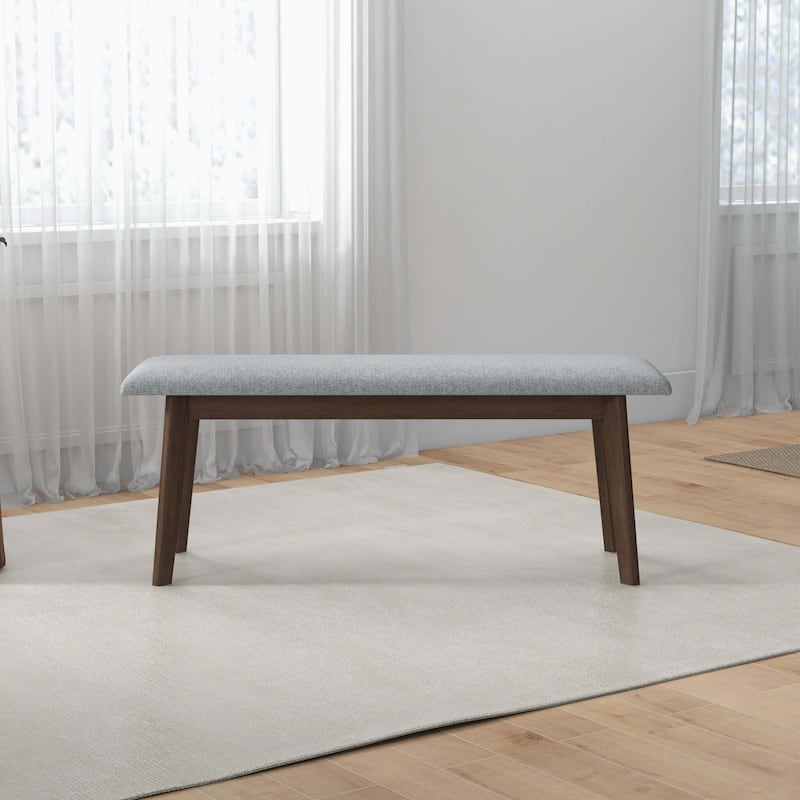 GDFStudio - Carlos Modern Fabric Upholstered Solid Wood Bench - 47.24"W