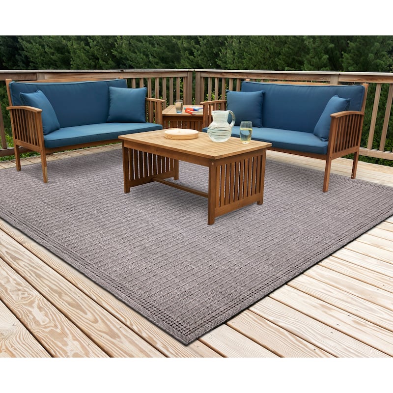 Liora Manne Malibu Simple Border Indoor/Outdoor Rug