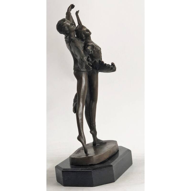 Hot Cast Original Depict Two Beautiful Ballerina Bronze Sculpture Marble Statue