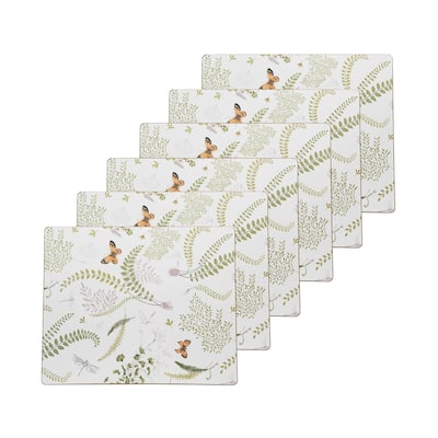 Genevieve Floral Hardboard Placemat, Set of 6 - Set of 6