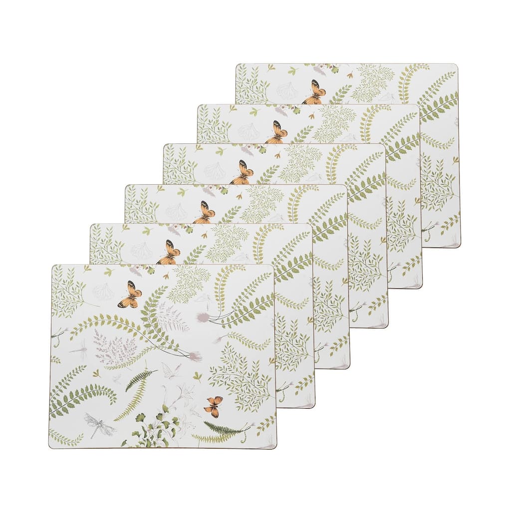 Genevieve Floral Hardboard Placemat, Set of 6 - Set of 6