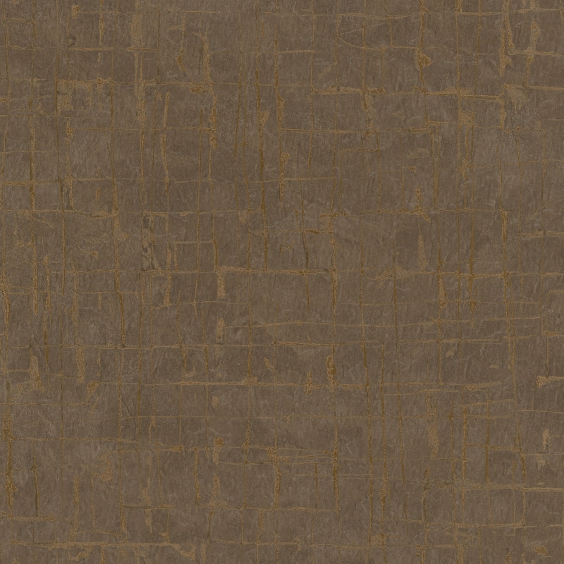 Galerie Wallcoverings Energy Collection Geometric Sheen Stonework Effect Wallpaper Roll - 33 feet long x 27.5 inches wide - 33 feet long x 27.5 inches wide - Brown