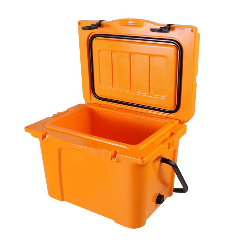 25QT Portable Cooler, Insulated Hard Cooler with Bottle Opener, Cup Holder, Forming Ruler, Travel, Beach, Camping, Fishing