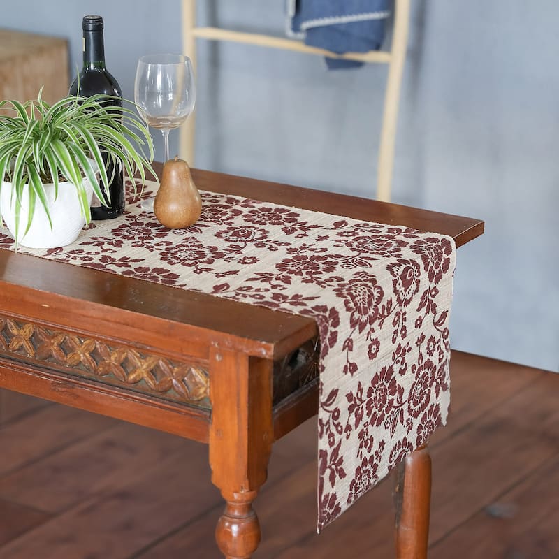 Novica Handmade Lovely Sunflowers Cotton Blend Table Runner