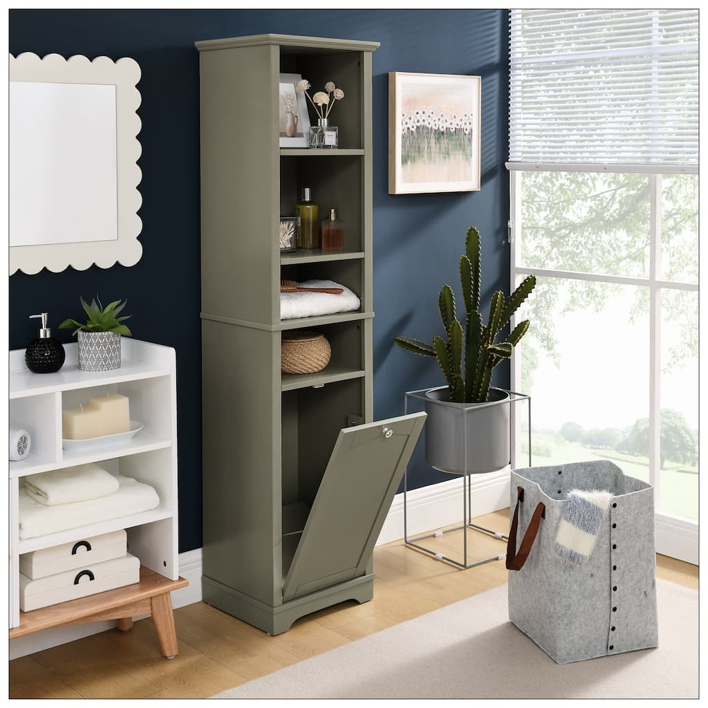 64" Tall Bathroom Storage Cabinet for Small Space