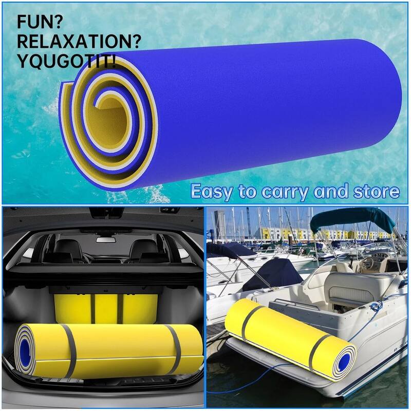 3 Layer Swimming Pool Float Lily Pad Floating Mat 9'X6'