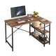 preview thumbnail 54 of 113, Small L Shaped Desk with Storage Shelves Corner Computer Desk
