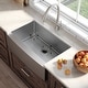 preview thumbnail 3 of 23, KRAUS Standart PRO Stainless Steel 33 in 1-Bowl Farmhouse Kitchen Sink
