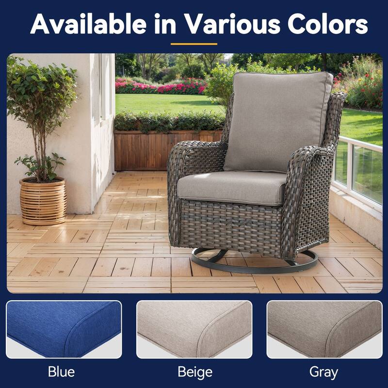 All-Weather Deep Seating Chair Cushions for Patio Chairs