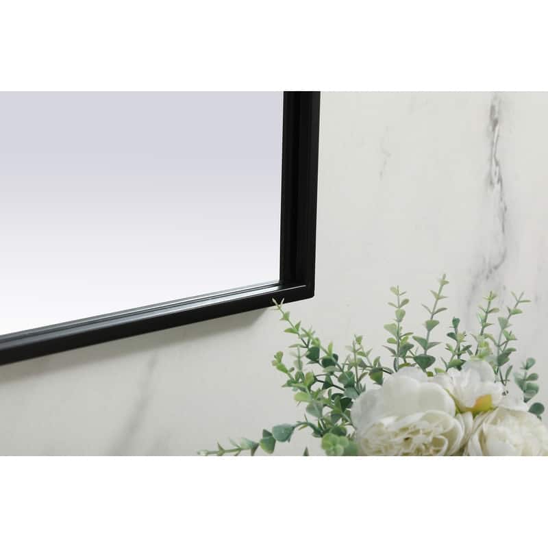 Indigo Home Metal Frame Arch Mirror 39x24 Inch