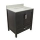 preview thumbnail 89 of 146, Nevado 37" Bathroom Vanity with Cultured Marble Vanity Top Sink in White with White Basin