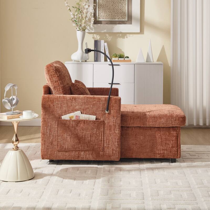 Multifunctional Lazy Person Sofa Recliner can be Stored Storage Backrest with Cell Phone Bracket Single Leisure Chair