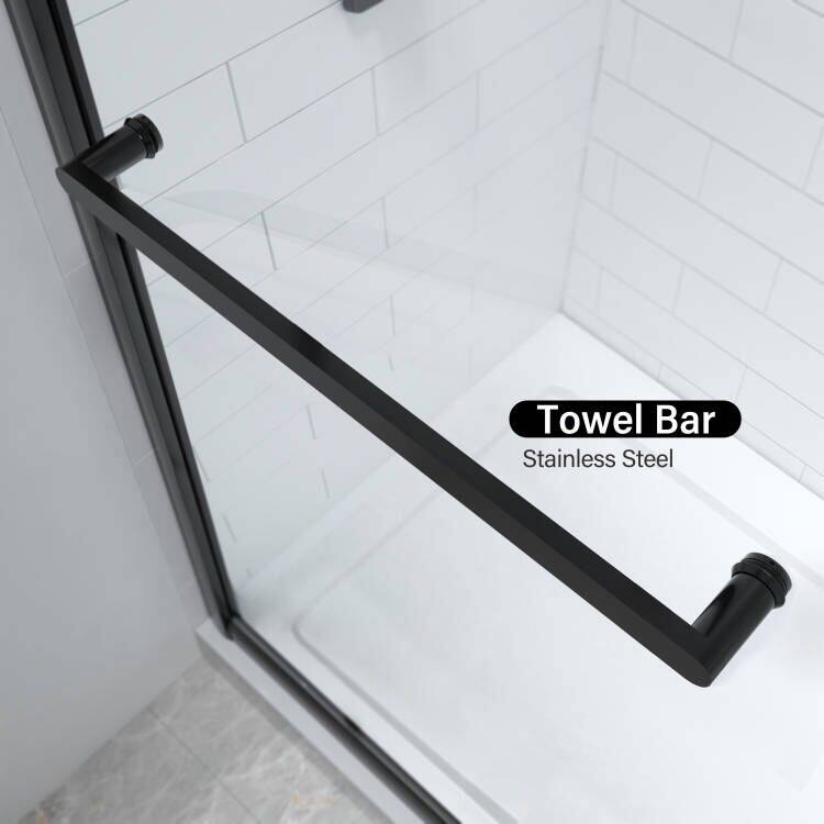 FELYL 72" W x 72" H Single Sliding Framed Shower Door