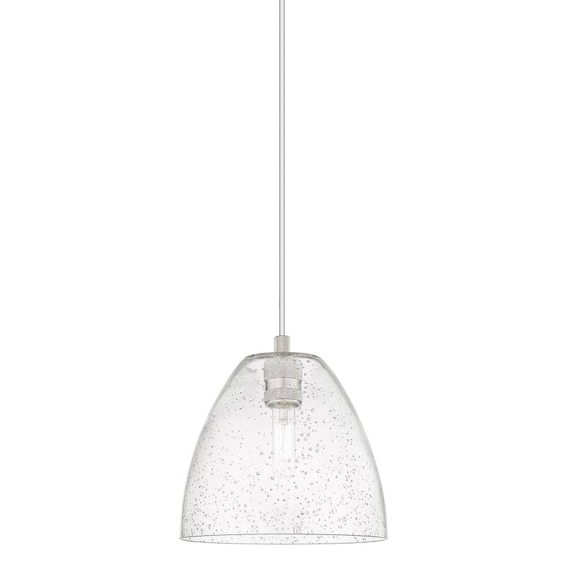 Innovations Lighting 434-1P-11-9 Crown Point Pendant Crown Point 9" - Satin Nickel / Seedy