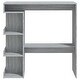 preview thumbnail 17 of 48, vidaXL Bar Table with Storage Rack 39.4"x19.7"x40" Engineered Wood - 39.4" x 19.7" x 40"