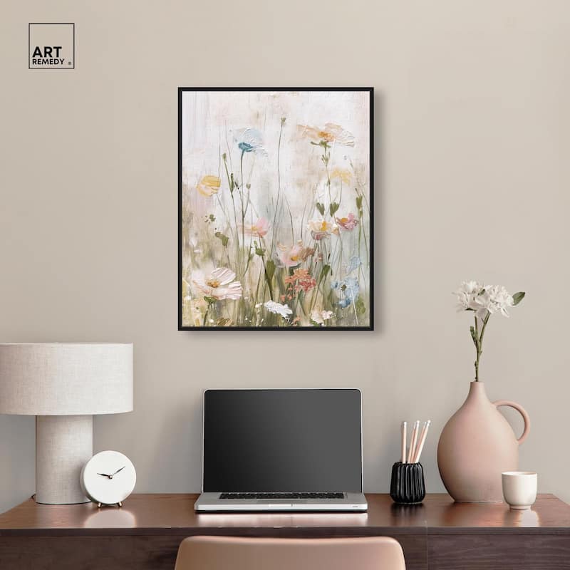 Floral Luster Canvas by Art Remedy
