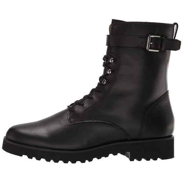 franco sarto canon leather combat boots