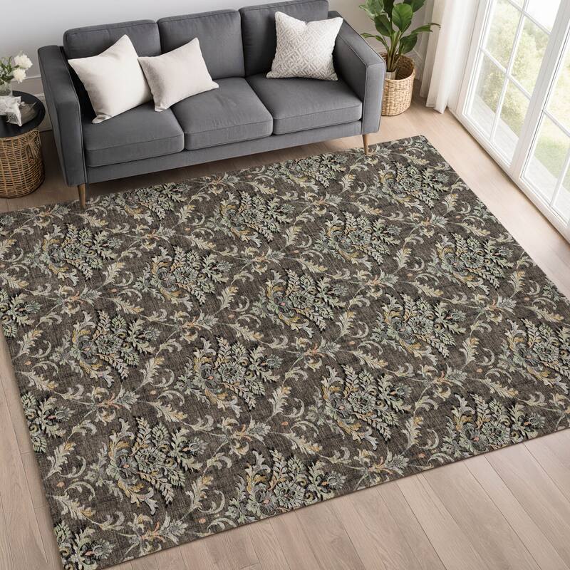 Machine Washable Indoor/ Outdoor Traditional Marrakesh Chantille Rug