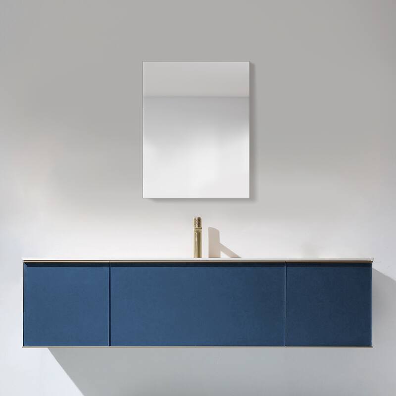 Topcraft Frameless Mirrored Medicine Cabinet in White