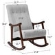 preview thumbnail 3 of 39, AVAWING Upholstered Rocking Chair Modern High Back Armchair