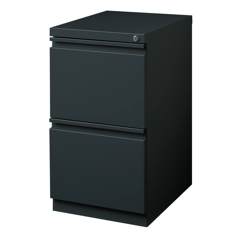 Hirsh 20-inch-deep Steel Mobile Two-drawer File Pedestal with Lock - Brown