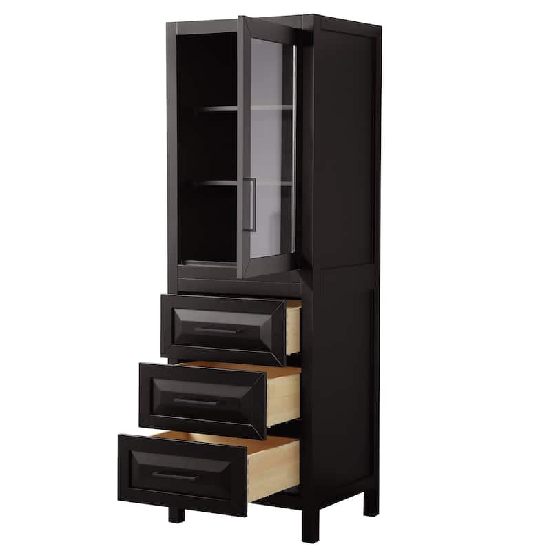 Daria Linen Tower with Cabinet Storage and 3 Drawers