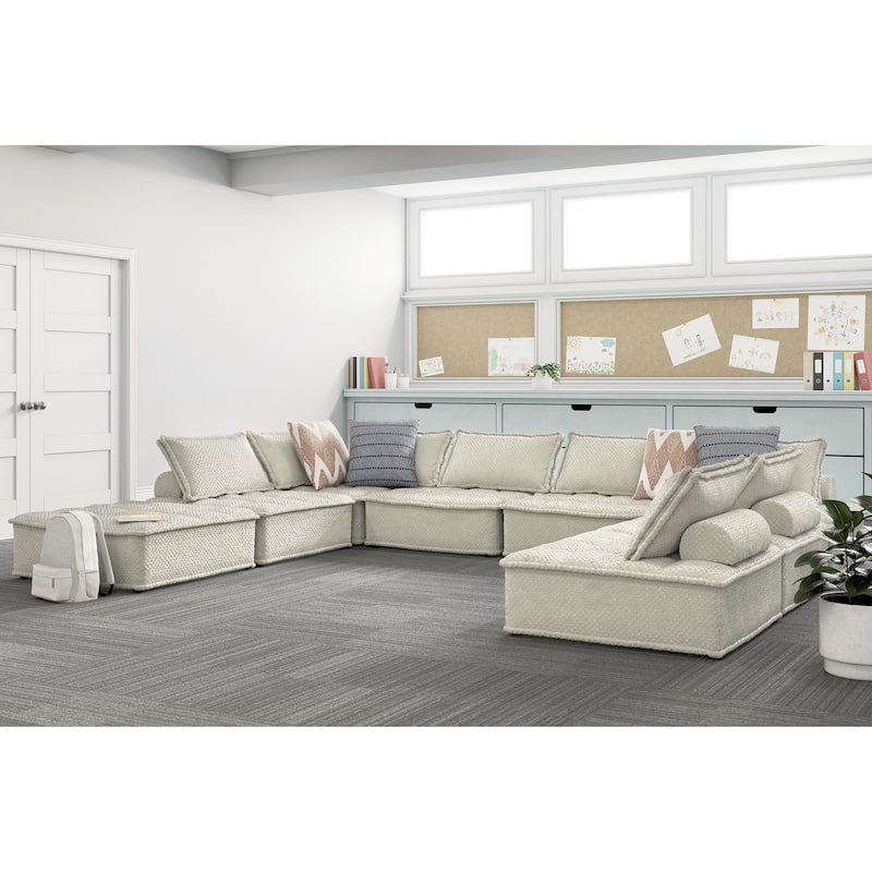 Signature Design by Ashley Bales Gray 8-Piece Modular Seating - 156" W x 117" D x 28" H