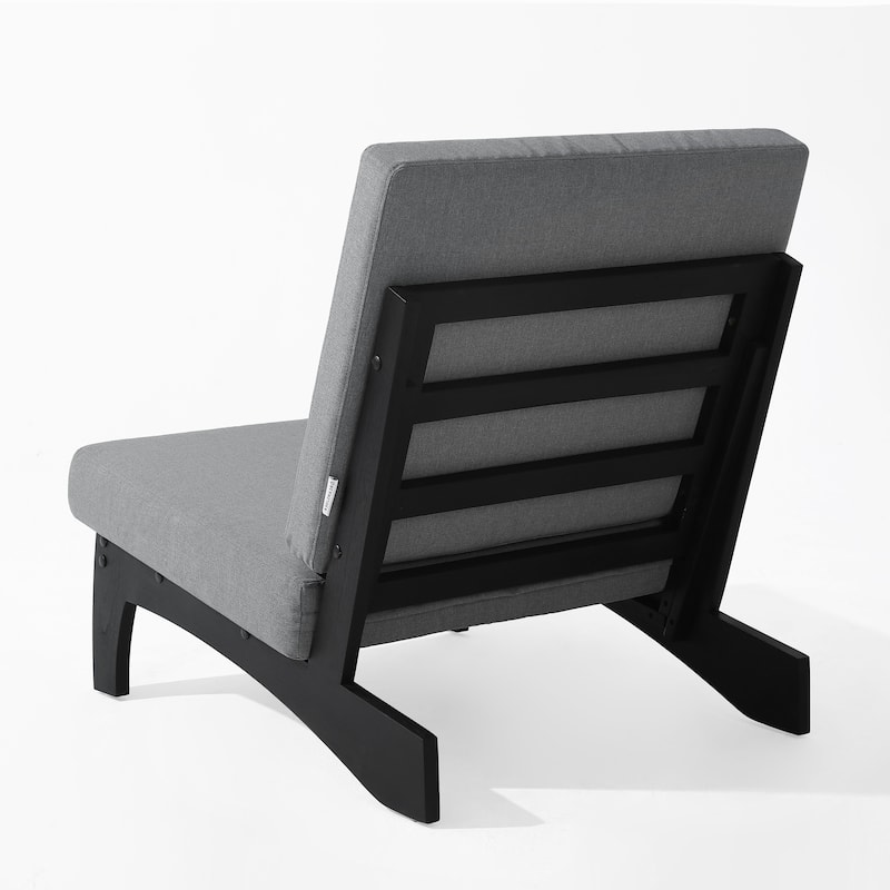 Outdoor Patio Solid Wood Furniture Chair Loveseat Sets with Cushions