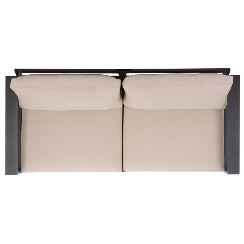 SAFAVIEH Outdoor Living Fash Aluminum Sofa - 76"W x 34"D x 30"H