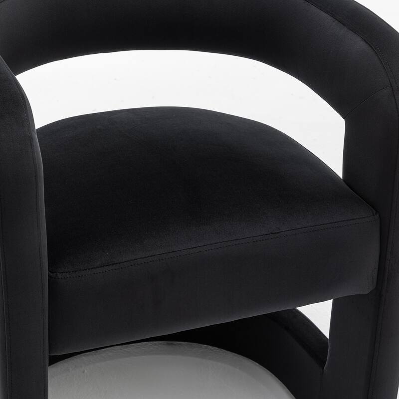 SEYNAR Modern Velvet E-Shaped Open Back Dining chair Set of 6