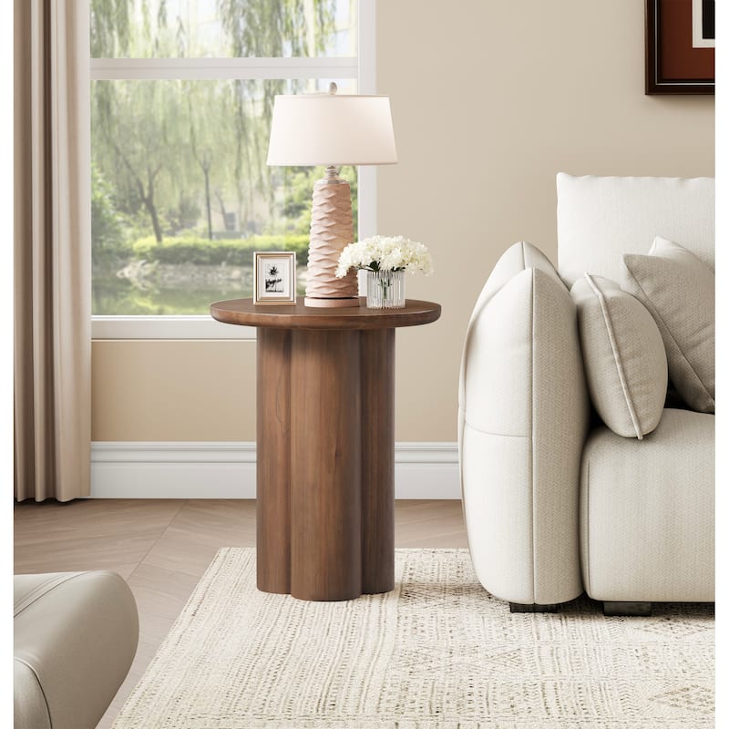 NPD Furniture Mayville Solid Wood Side Table