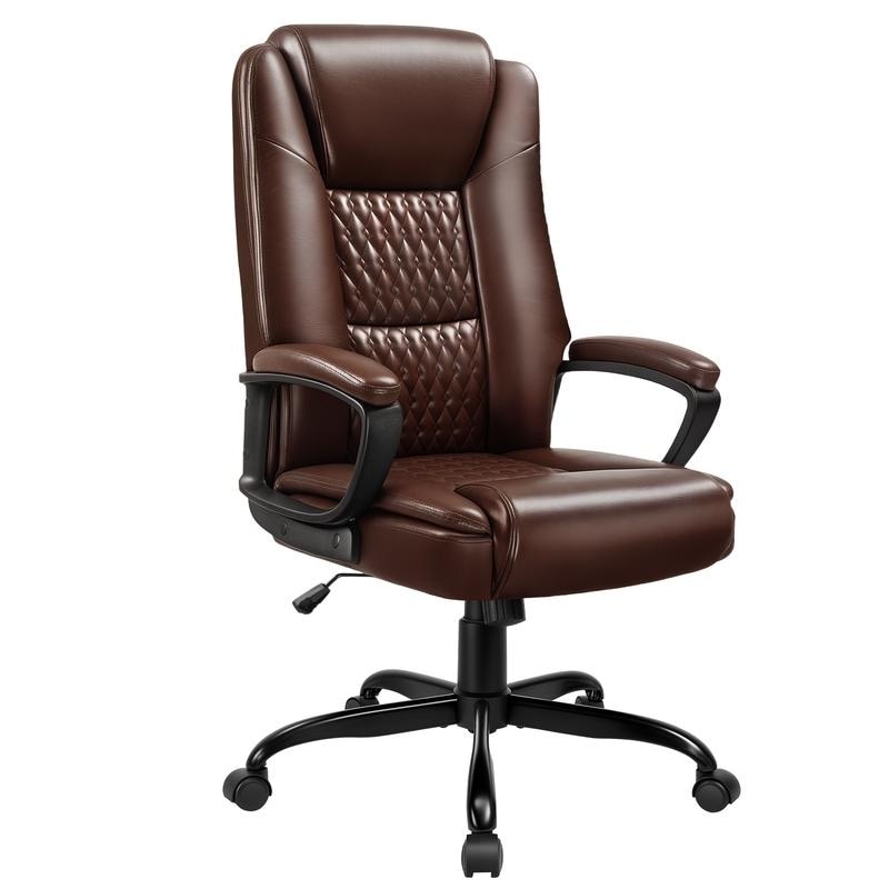 Bossin Big and Tall Office Chair High Back Executive Chair Ergonomic Adjustable Executive Leather Chair,400lbs