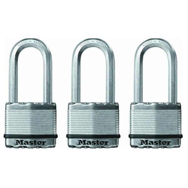 Master Lock M5XTRILHCCSEN Magnum Keyed Padlock, Steel, 2" W