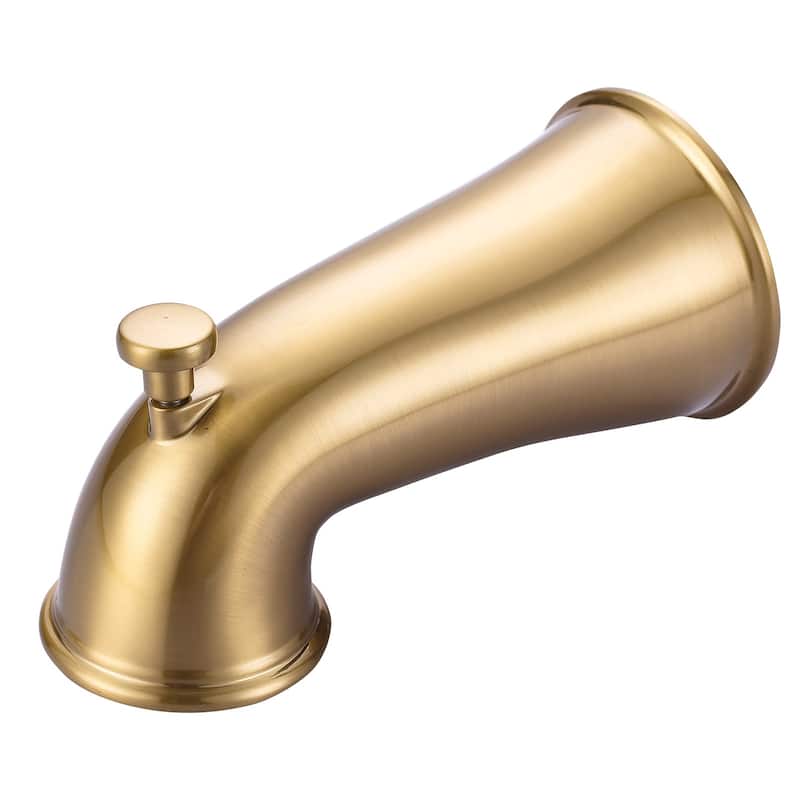 WOWOW Modern Style Bathtub Spout with Integrated Diverter - Brushed Gold