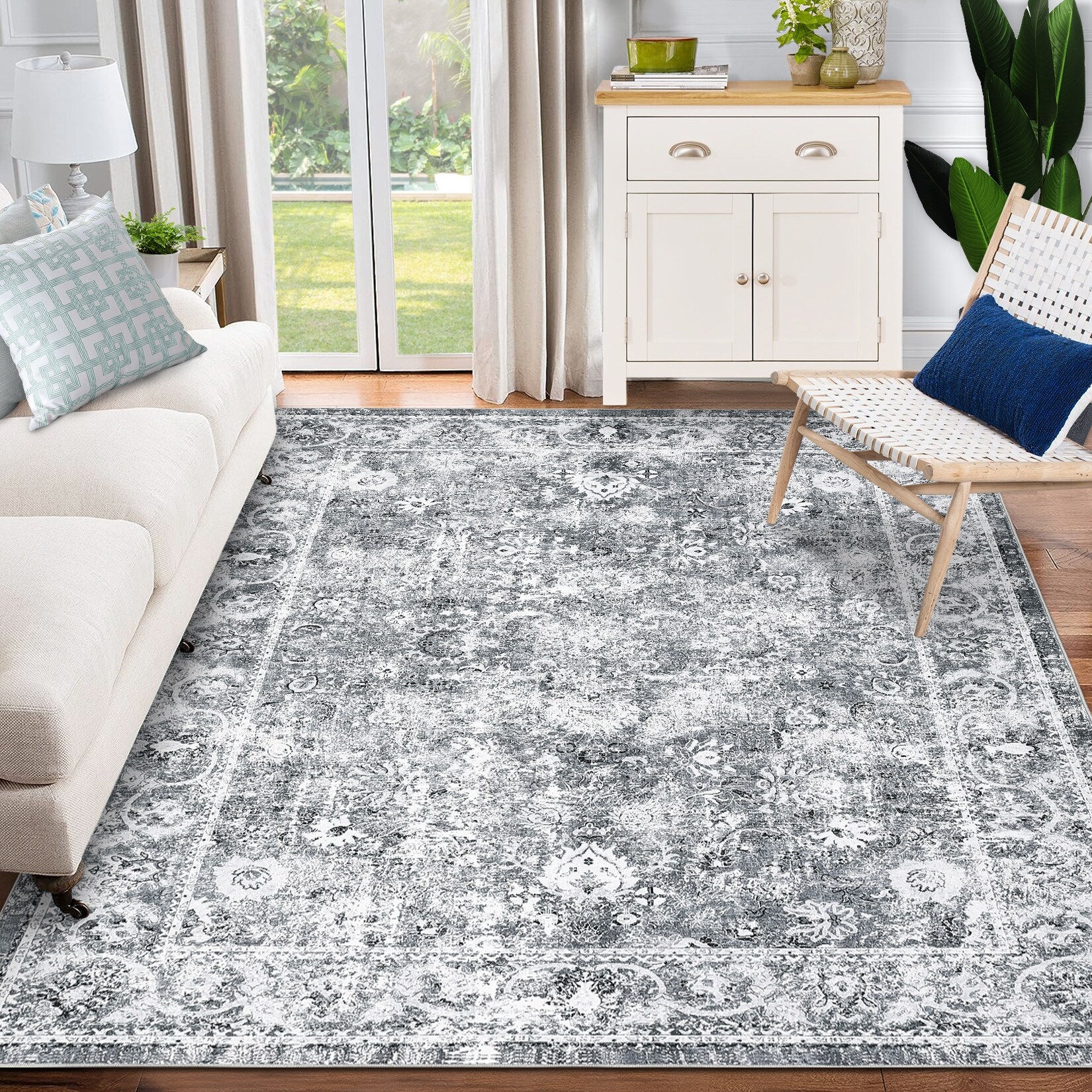 Vintage Rugs, Indoor Vintage Living Room Carpet Kitchen Washable