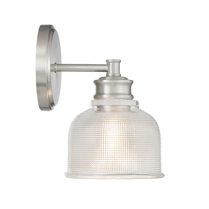Bellevue SH90093 10" Tall Bathroom Sconce with Textured Glass Shade