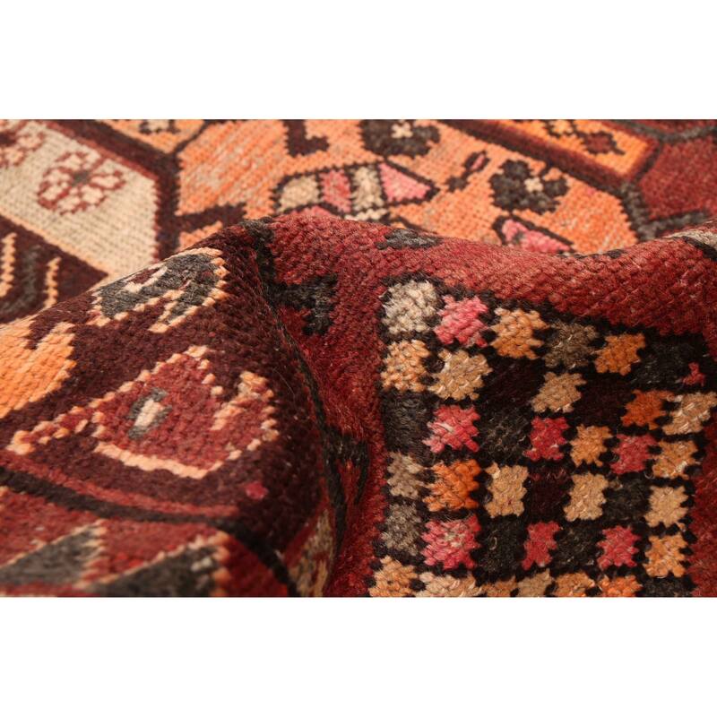 ECARPETGALLERY Hand-knotted Konya Anatolian Dark Red Wool Rug - 3'4 x 9'9