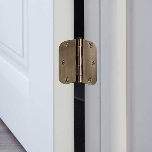HOSOM 3-Pack 3.5″ Square Corner Door Hinges – Matte Black, Heavy-Duty Steel For Interior Doors