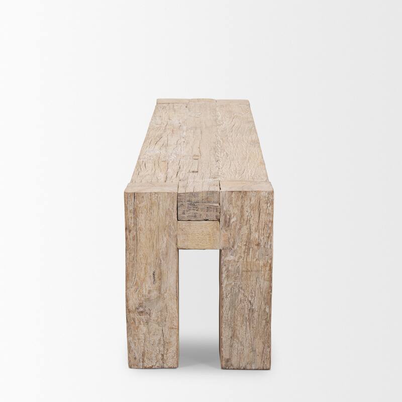 McArthur Whitewash Reclaimed Wood Bench
