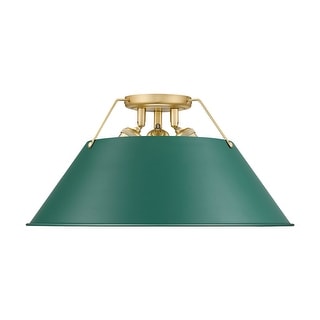 Golden Lighting 3306-3FM BCB Orwell 3 Light 19" Wide Semi-Flush