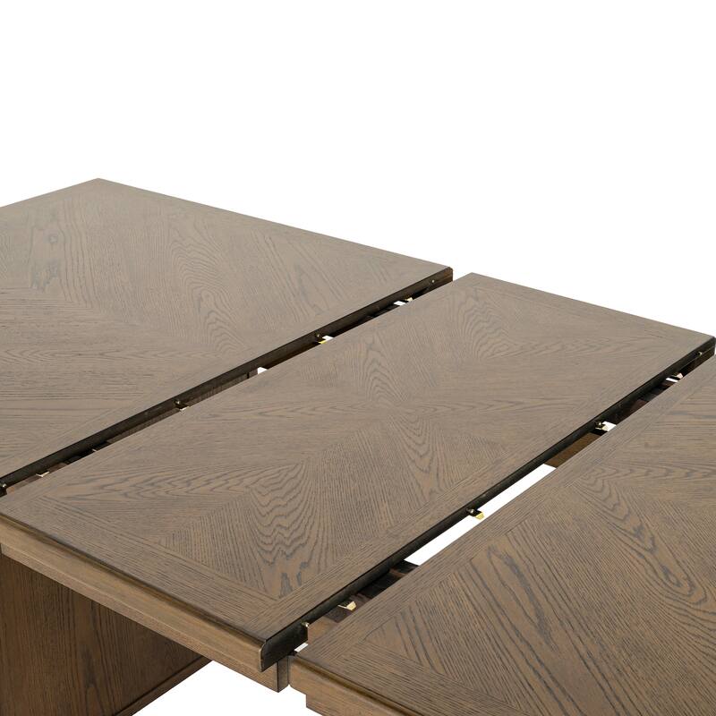 Furniture of America Virex Rustic 5-Piece Solid Wood Extendable Dining Table Set