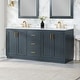 preview thumbnail 155 of 196, Altair Gazsi Bathroom Vanity with Composite Stone Countertop without Mirror 72 inch. - Charcoal Blue + Brushed Gold