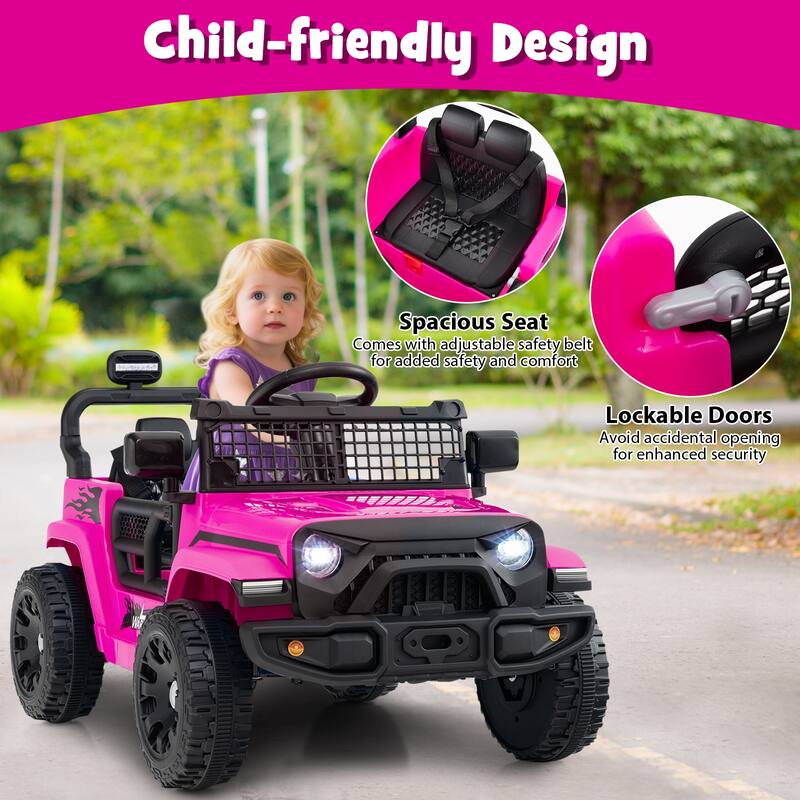 Gymax Kids Ride on Car Truck 12V Battery Powered Electric Vehicle w/