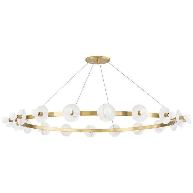Hudson Valley Lighting Austen 18 Light 58" Wide Ring Chandelier - Aged Brass