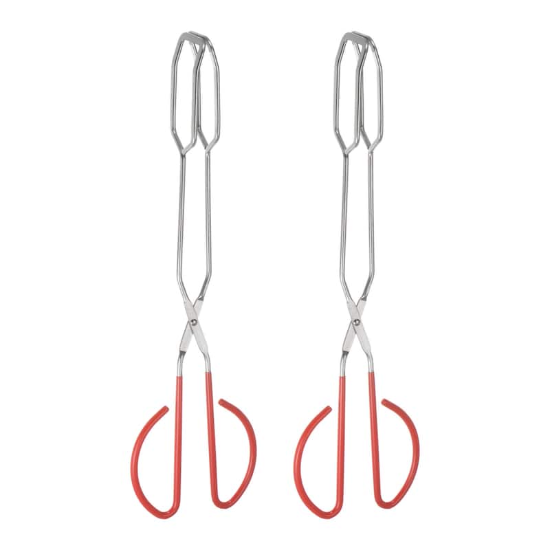 2pcs Stainless Steel Scissor Tongs 16" Barbecue Grilling Tongs with Handle