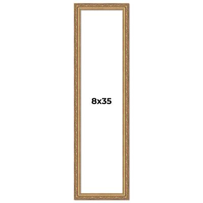 8x35 Frame Red Solid Wood Picture Frame Width 1.75 Inches | Interior Frame Depth 1 13/16 Inches