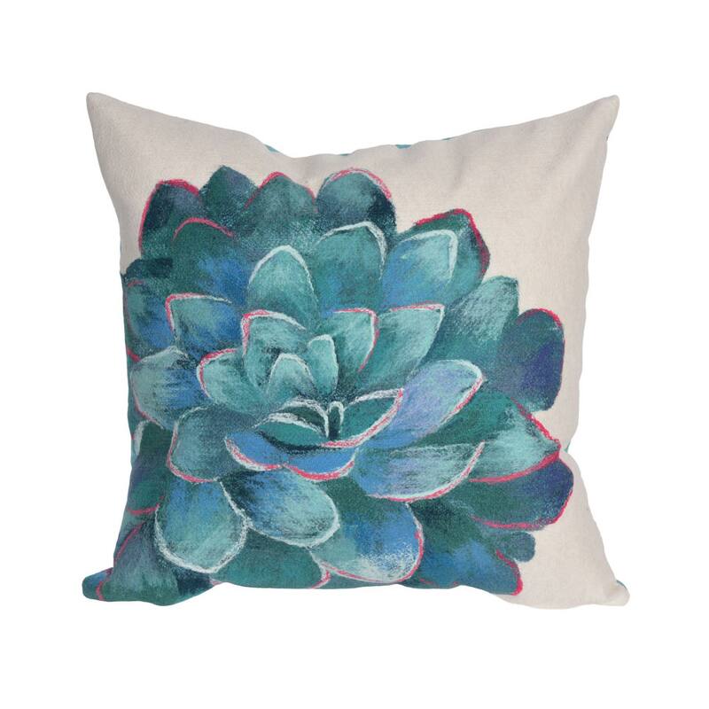 Liora Manne Visions IV Tulips Indoor/Outdoor Pillow Cool 12" x 20"
