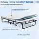 preview thumbnail 5 of 4, Compact Twin Size Metal Folding Bed Featuring Memory Foam Mattress