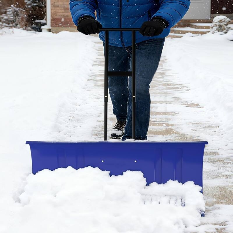29-Inch Heavy-Duty Steel Snow Shovel Double Pole